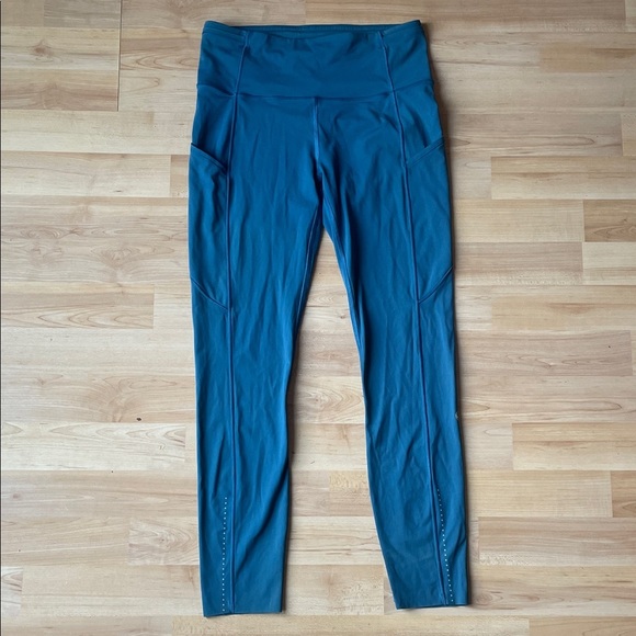 Lululemon fast and free 25” legging dark teal - Picture 2 of 14